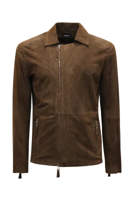 Vintage Effect Suede Jacket