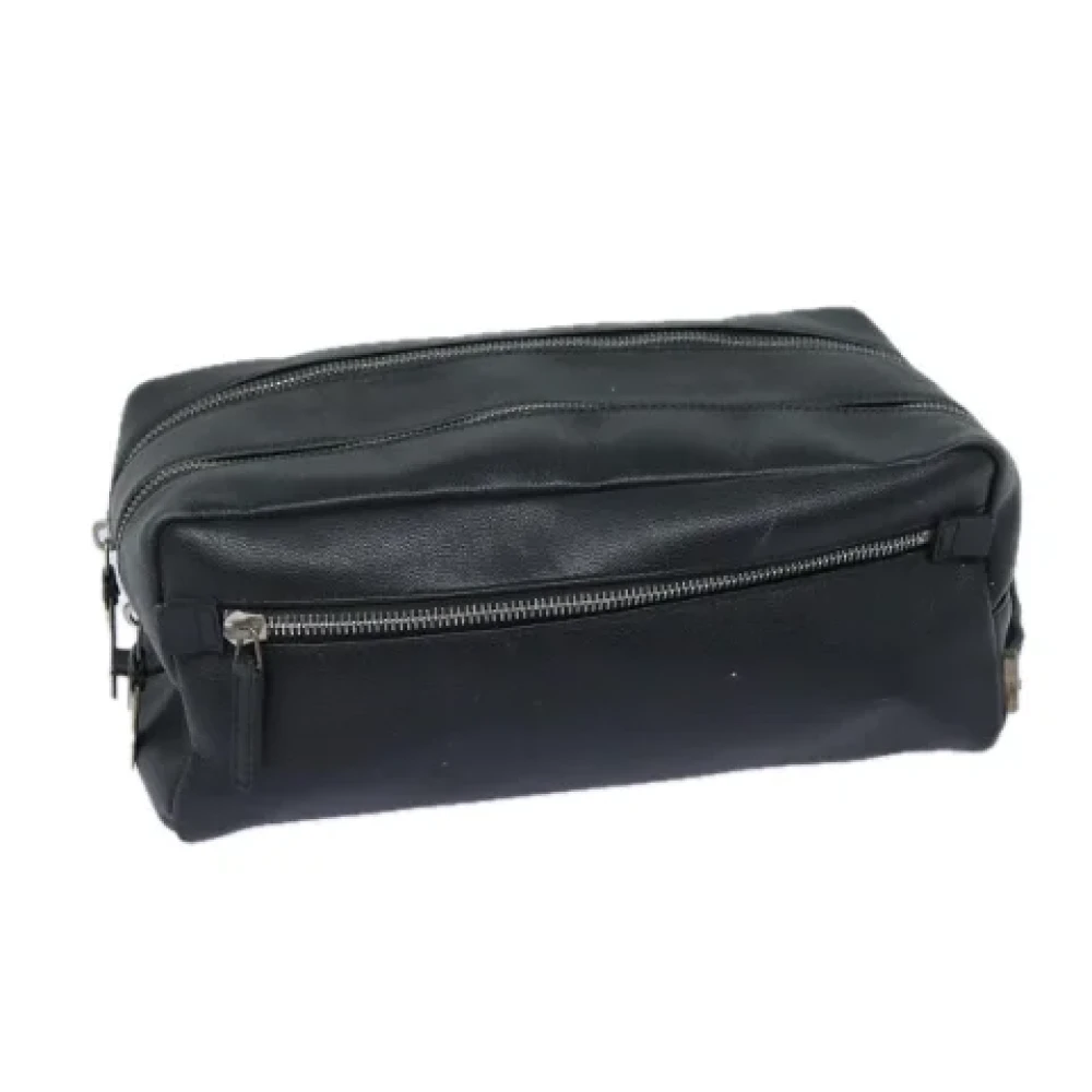 Gucci Vintage Pre-owned Leather clutches Black Dames
