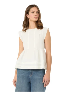 Sleeveless Cotton Poplin Blouse