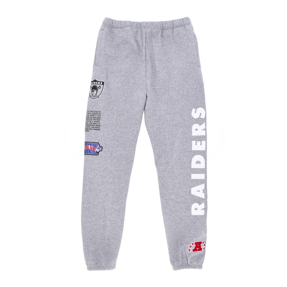 Mitchell & Ness Oakland Raiders Fleece Tracksuit Byxor Gray, Herr