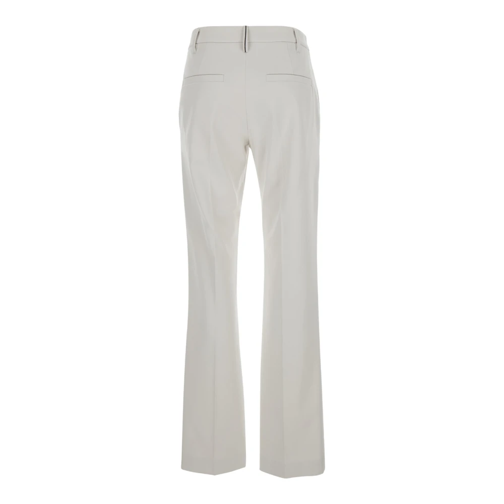 BRUNELLO CUCINELLI Witte Slim Fit Broek White Dames