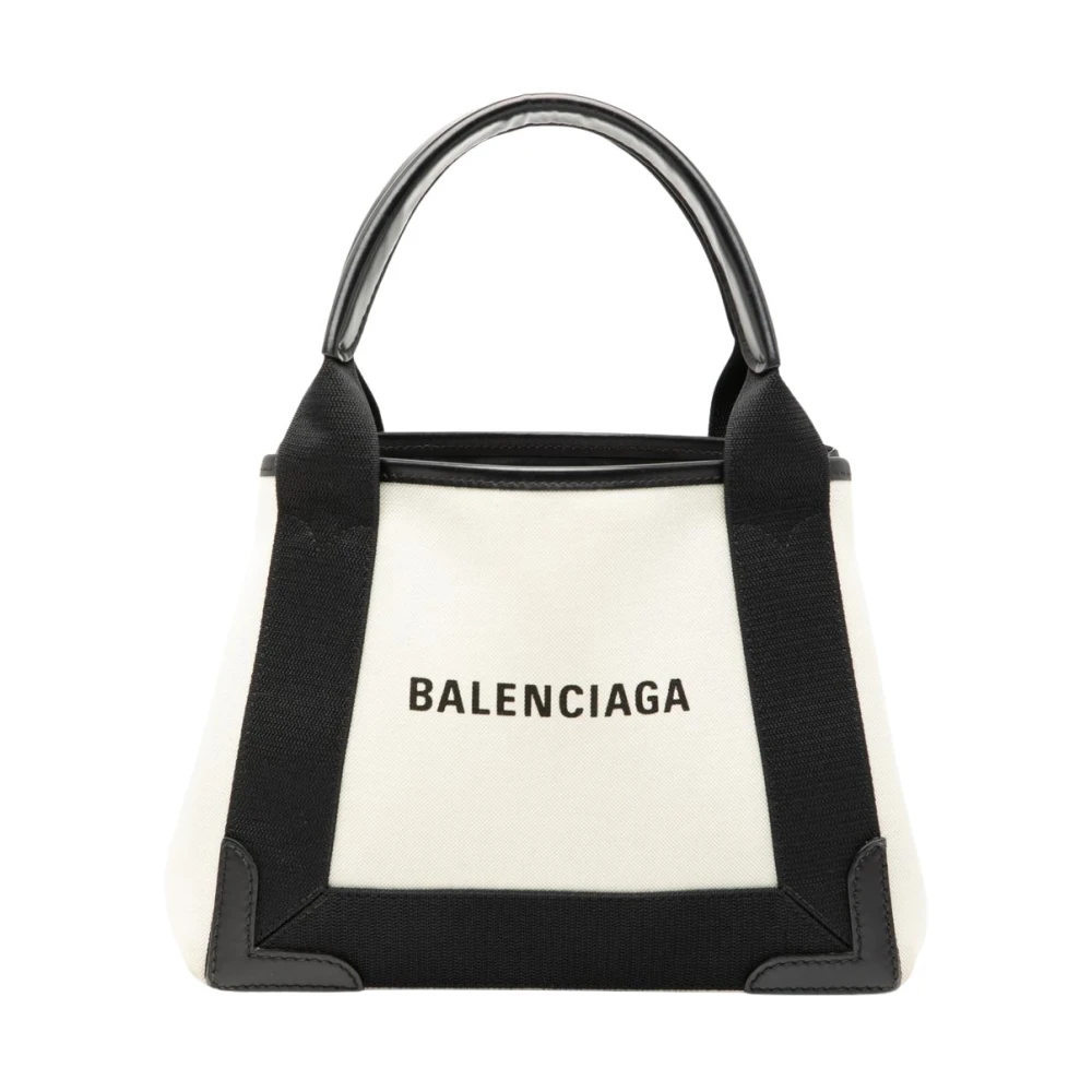 Balenciaga Vintage Women's White Pre-Owned Canvas Tote