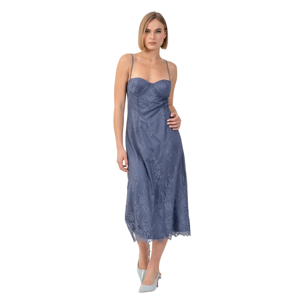 Kocca Donna Blu - Elegante Abito Lungo A Strati - Dresses - L