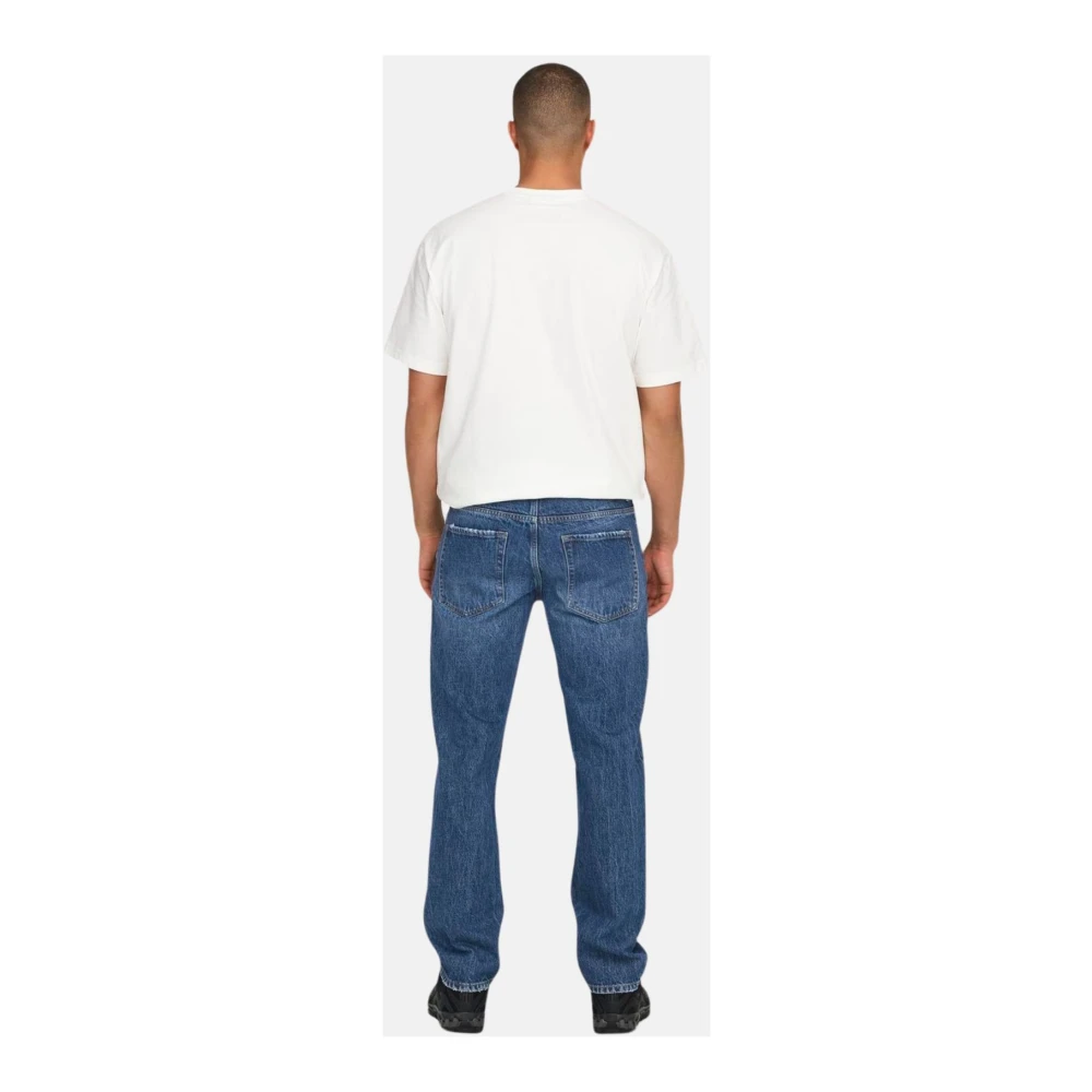 Only & Sons Slim Fit Casual Broek Blue Heren