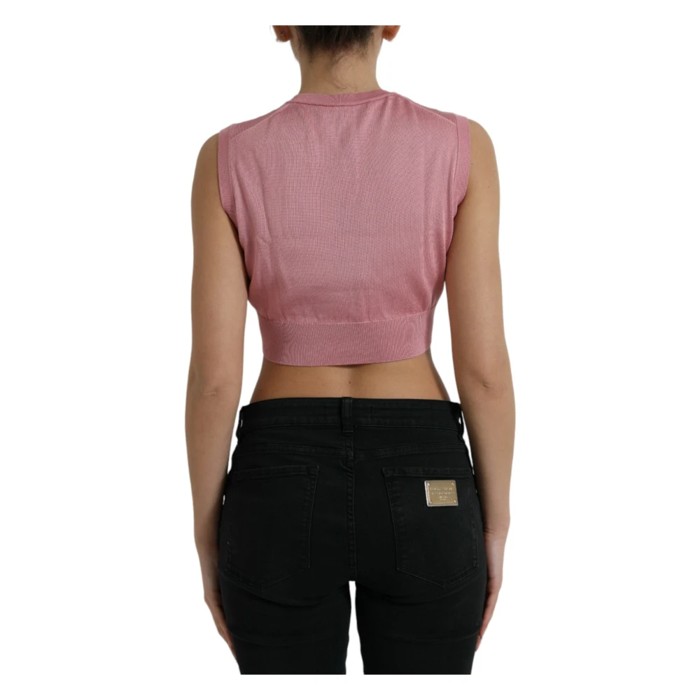 Dolce & Gabbana Sleeveless Tops Pink Dames