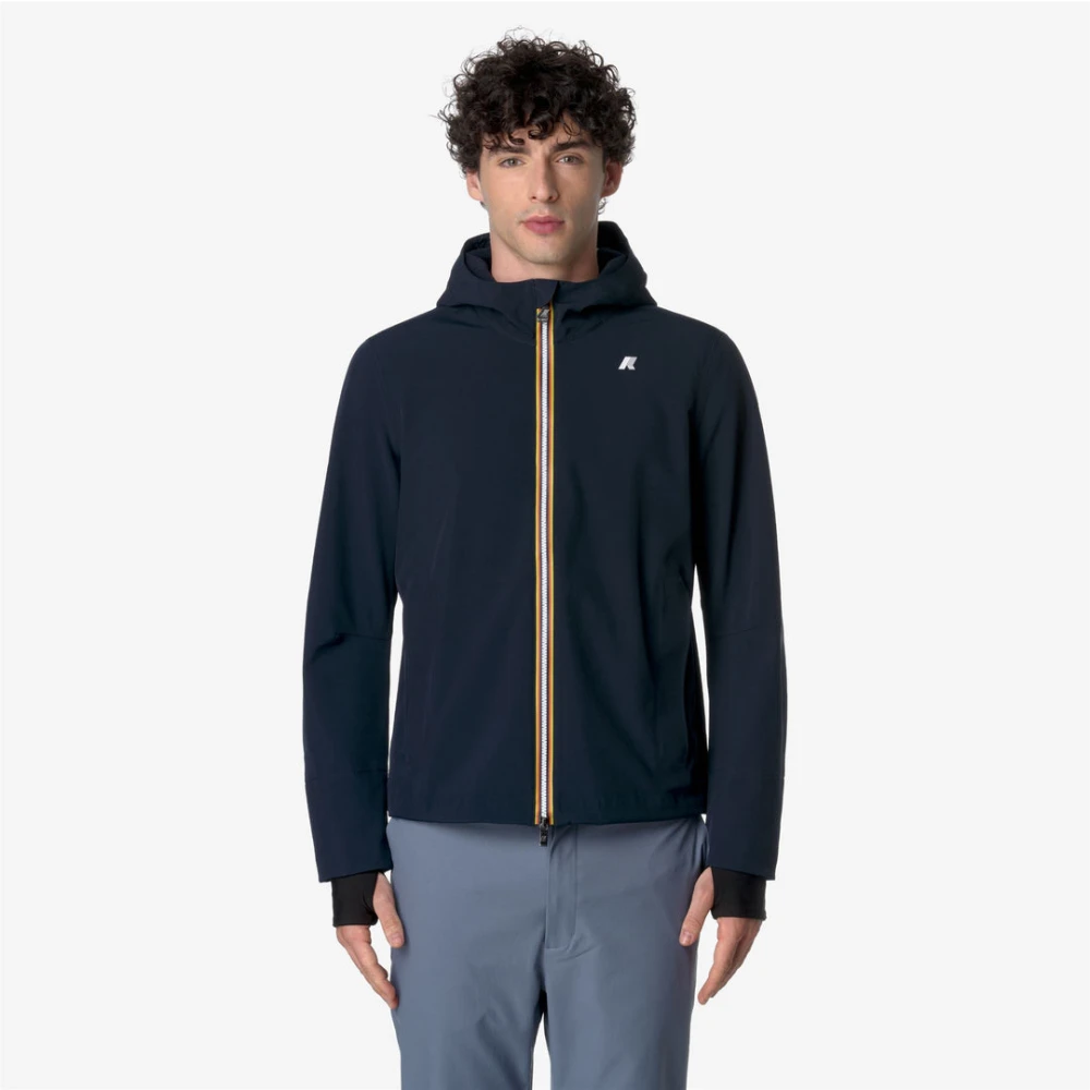 K-way Blauwe Diepte Jas Blue Heren