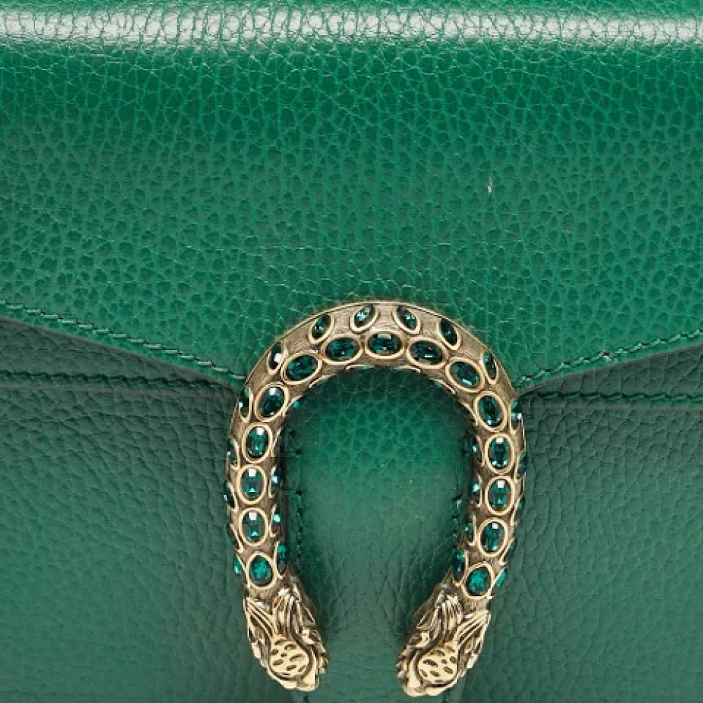 Gucci Vintage Pre-owned Leather gucci-bags Green Dames