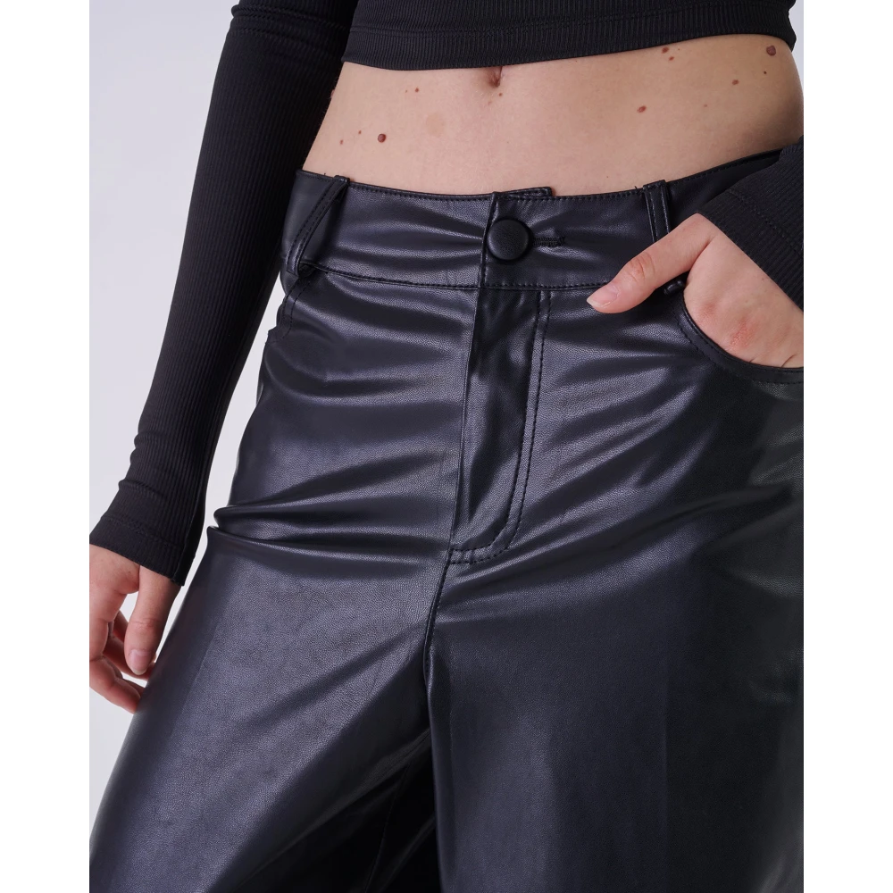 Silvian Heach Wide Trousers Black Dames