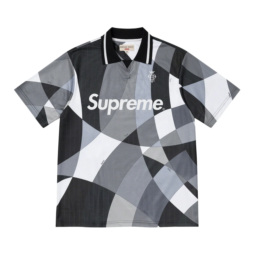 Supreme Beperkte Oplage Voetbalshirt Zwart Multicolor Heren