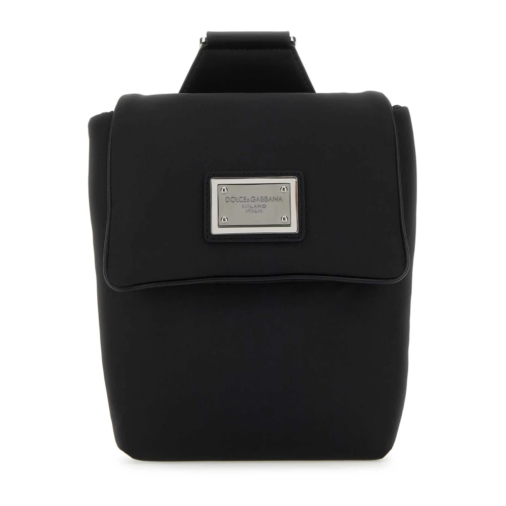 Dolce & Gabbana Zwarte nylon heuptas Black Heren