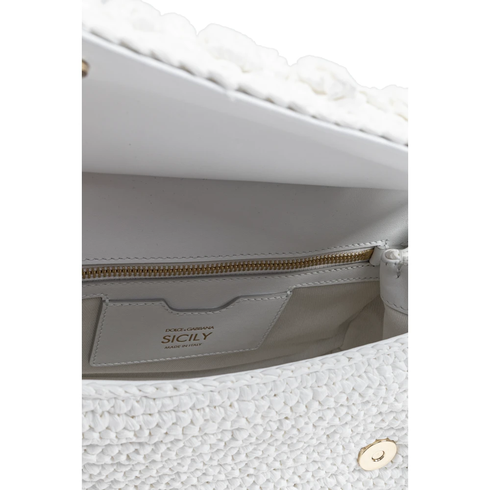 Dolce & Gabbana Sicily Schoudertas White Dames