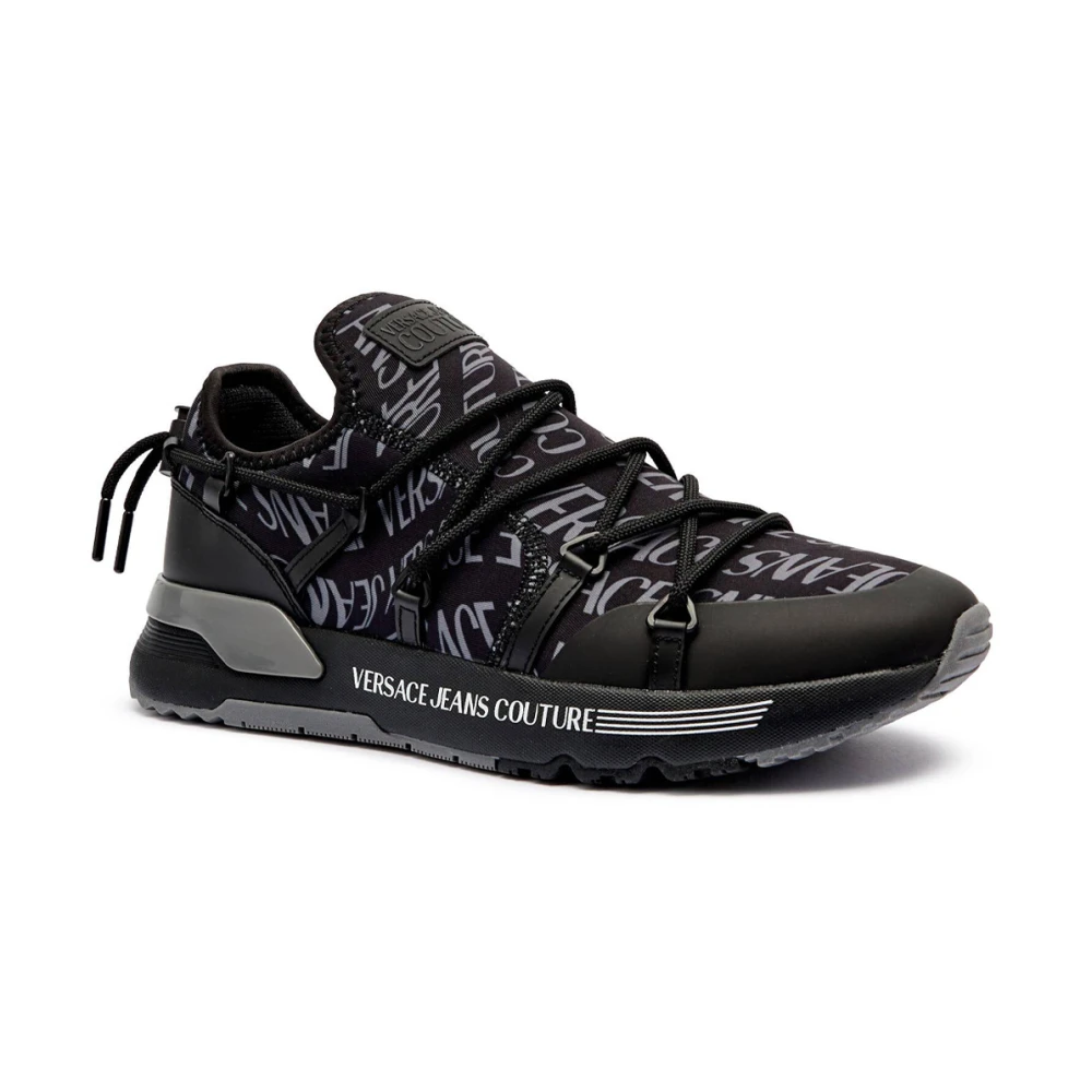 Versace Jeans Couture Dynamic Logo Ripetuto Sneakers Heren Schoenen Grijs