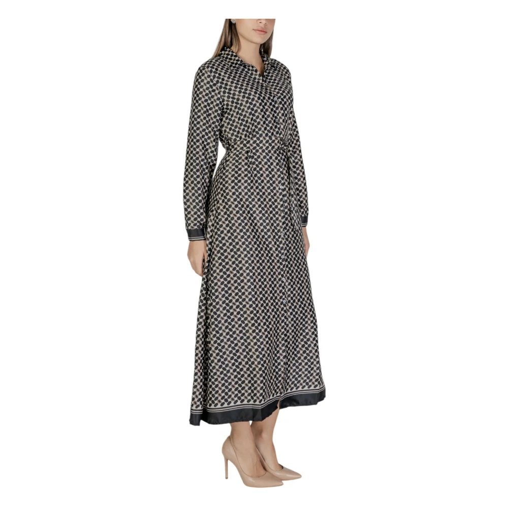 Only Zwarte V-hals Jurk Herfst Winter Vrouwen Black Dames