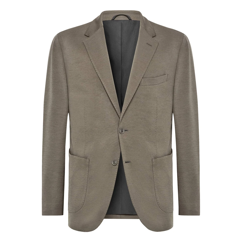 Boggi Milano B-Tech Nylon en Wol Jas Beige Heren