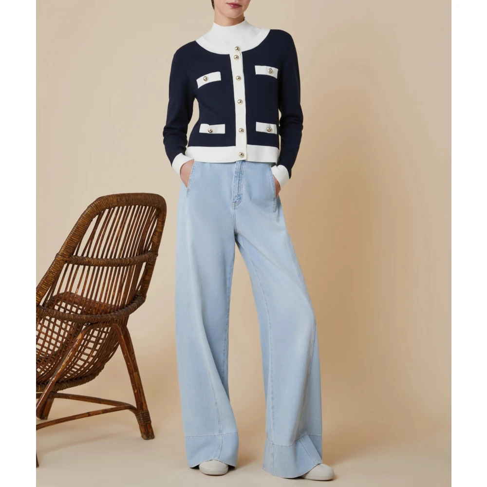 Pennyblack Boxy Fit Cardigan Art. Dacia Blue Dames