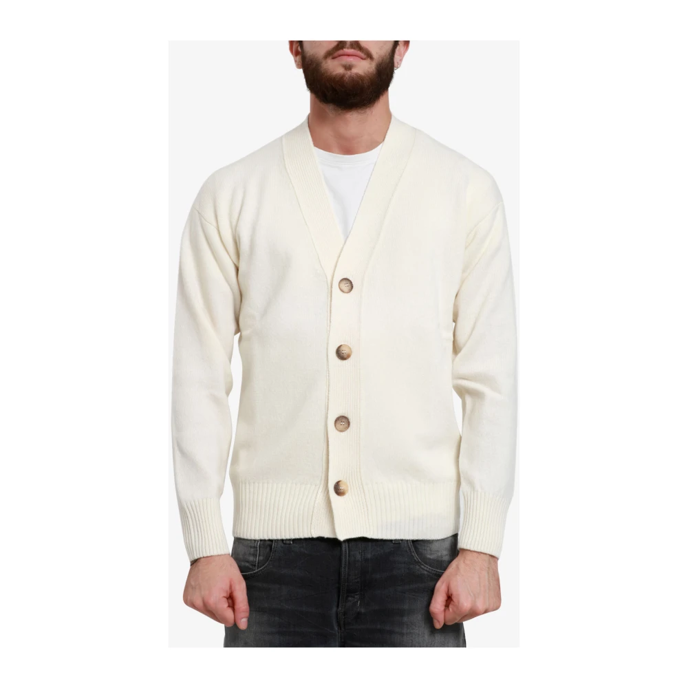 Gran Sasso V-hals Wol Gebreide Vest Beige Heren