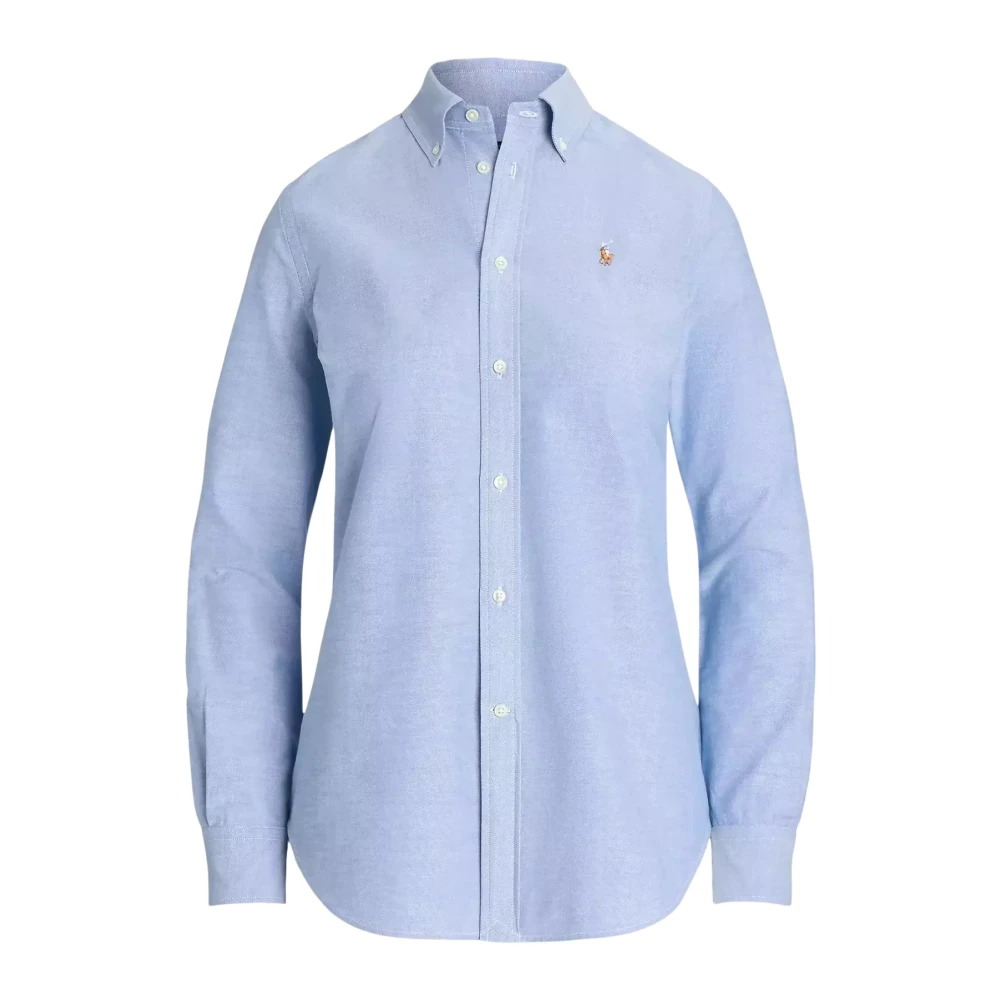 Ralph Lauren Stretch Slim Fit Overhemd Blue Dames