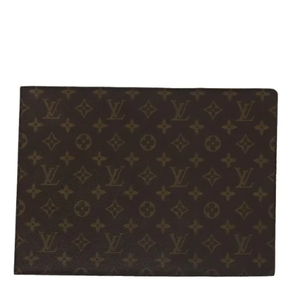 Louis Vuitton Vintage Pre-owned Canvas clutches Brown Dames