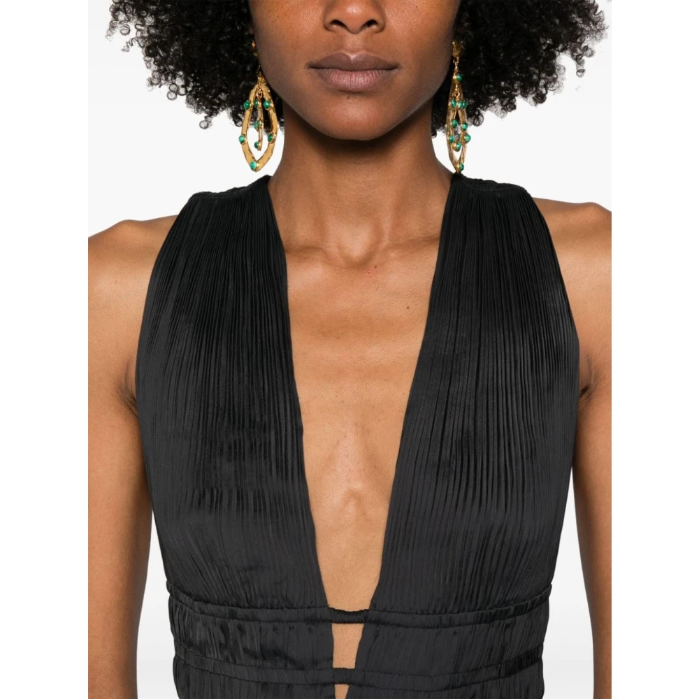 Ulla Johnson Zwarte Jurk Aw24 Black Dames