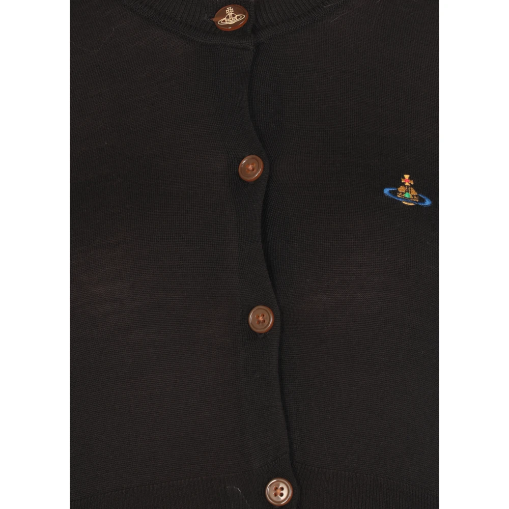 Vivienne Westwood Zwarte Katoen Kasjmier Cardigan Sweater Black Dames