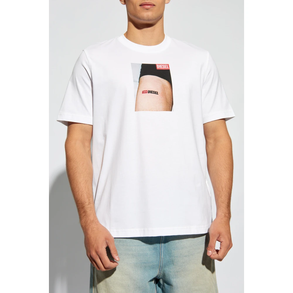 Diesel T-shirt `T-Adjust-K19` White Heren