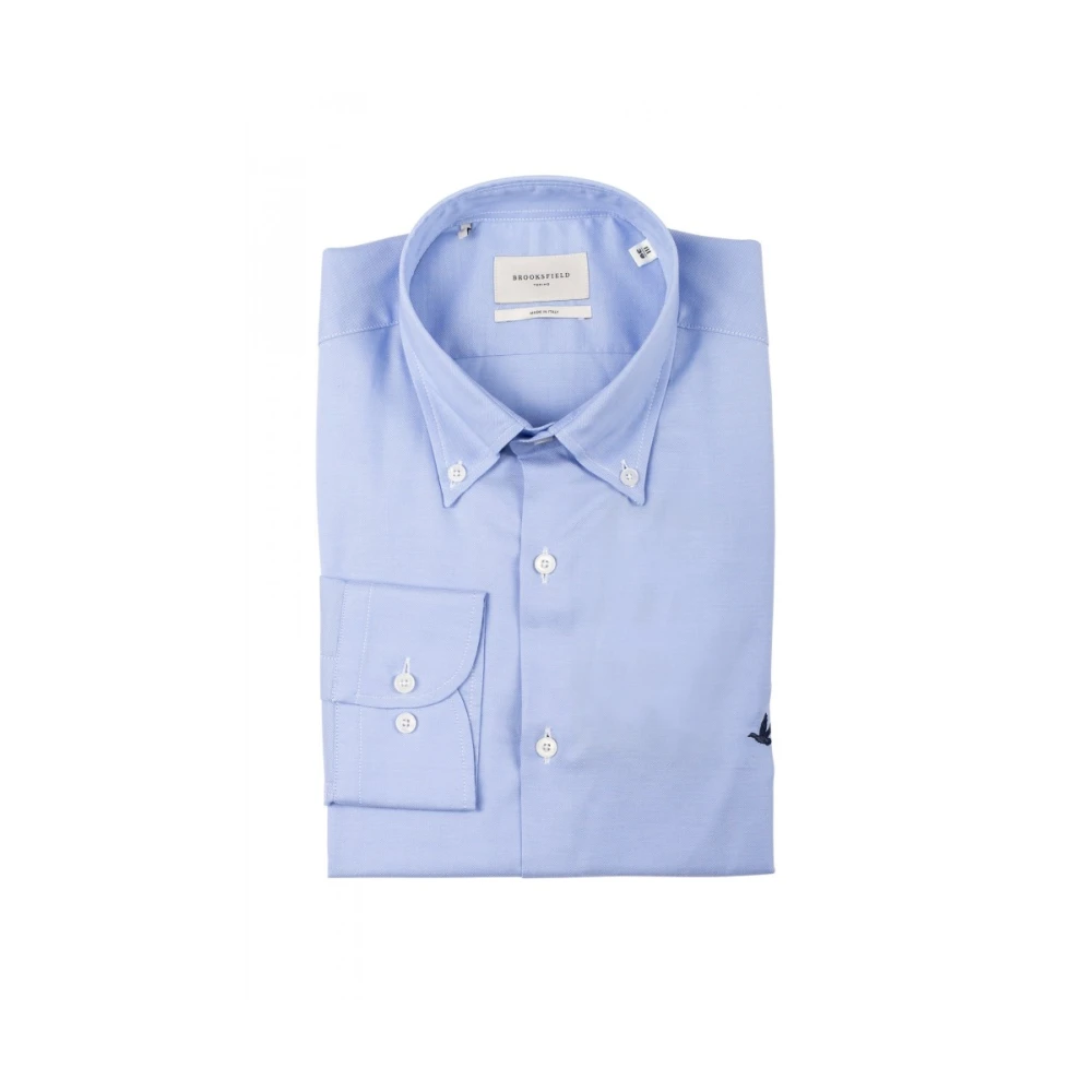 Brooksfield Herenoverhemd Klassieke Stijl Blue Heren