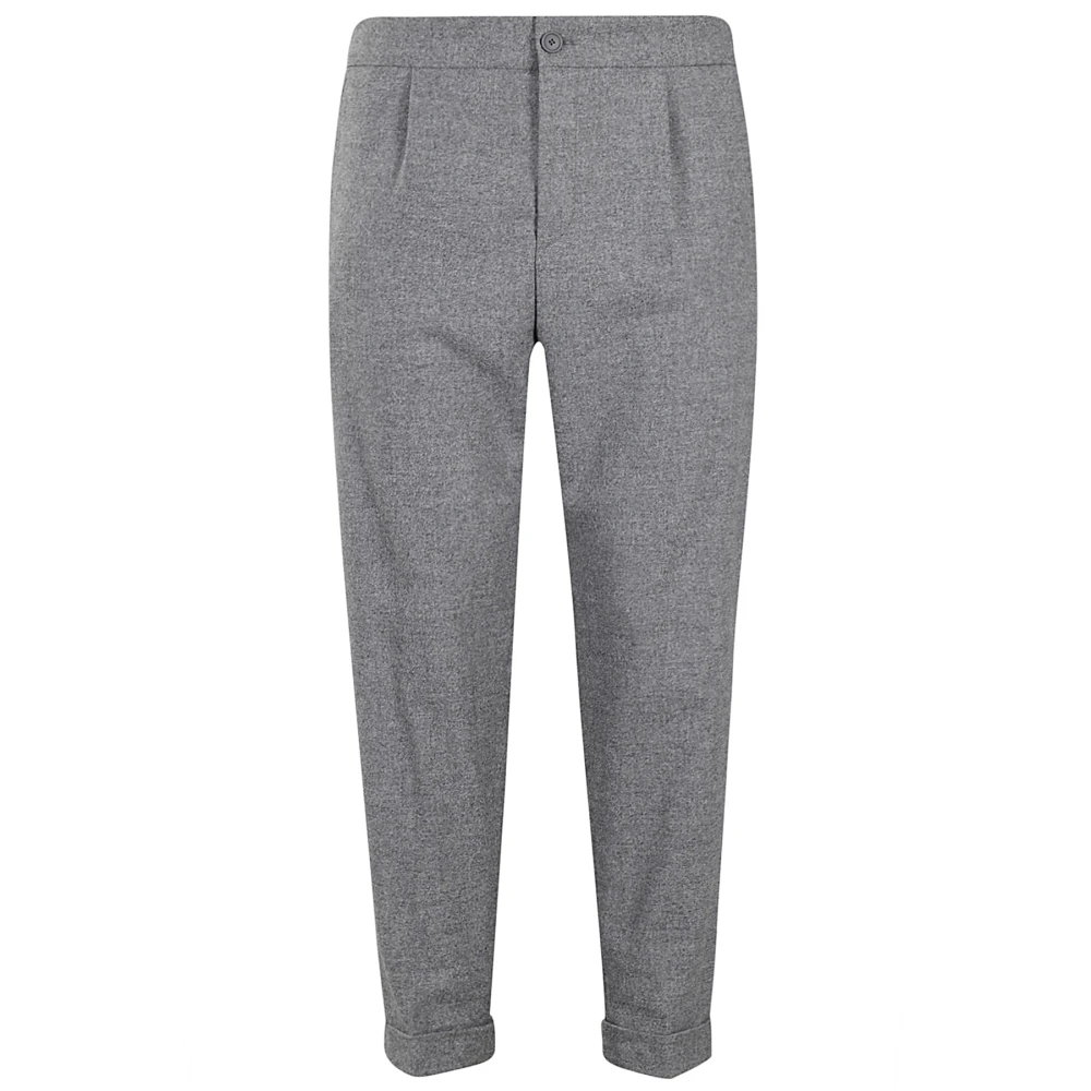 Hugo Boss Wollen Broek Gray Heren
