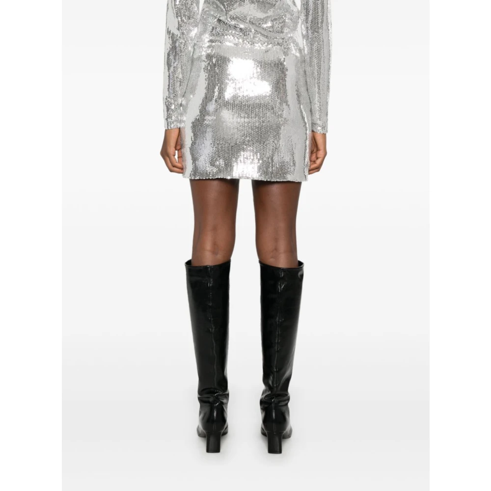 Rotate Birger Christensen Sequin Mini Rok Gray Dames