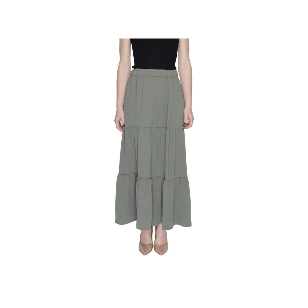 Jacqueline de Yong Groene Maxi Rok voor Lente Zomer Green Dames