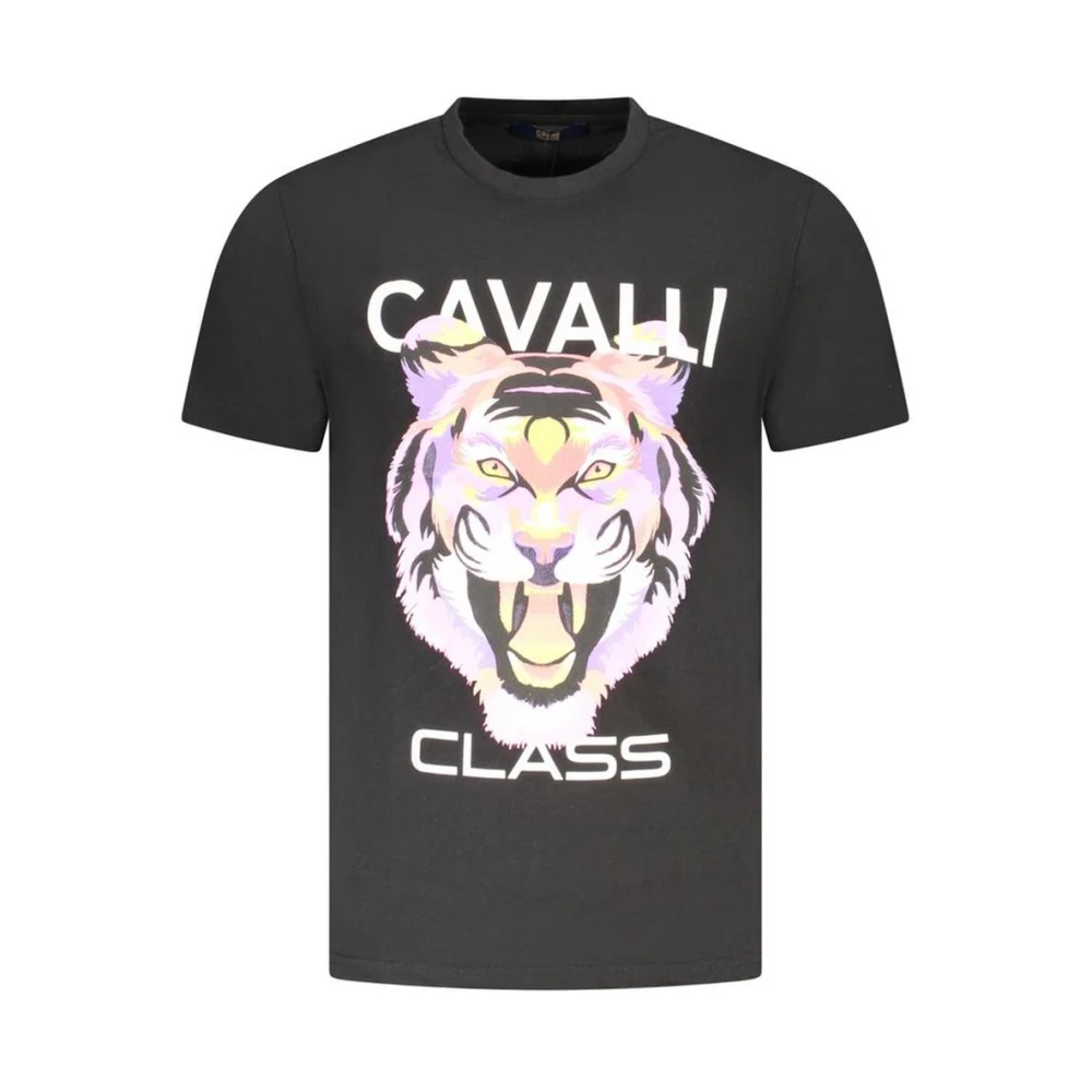 Cavalli Class Uomo Nero - Magliette Nera In Cotone Con Grafica - Tops - L