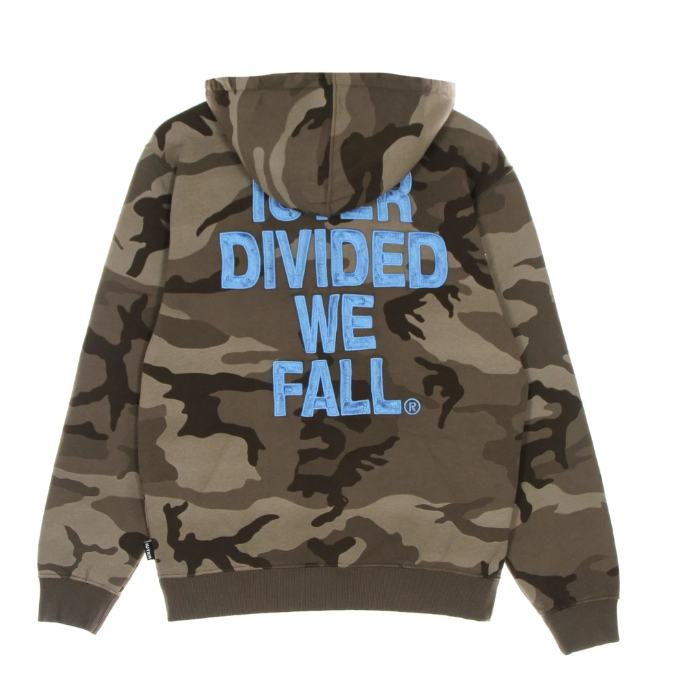 Iuter Camo Hoodie Bruin Geborduurde Rug Brown Heren
