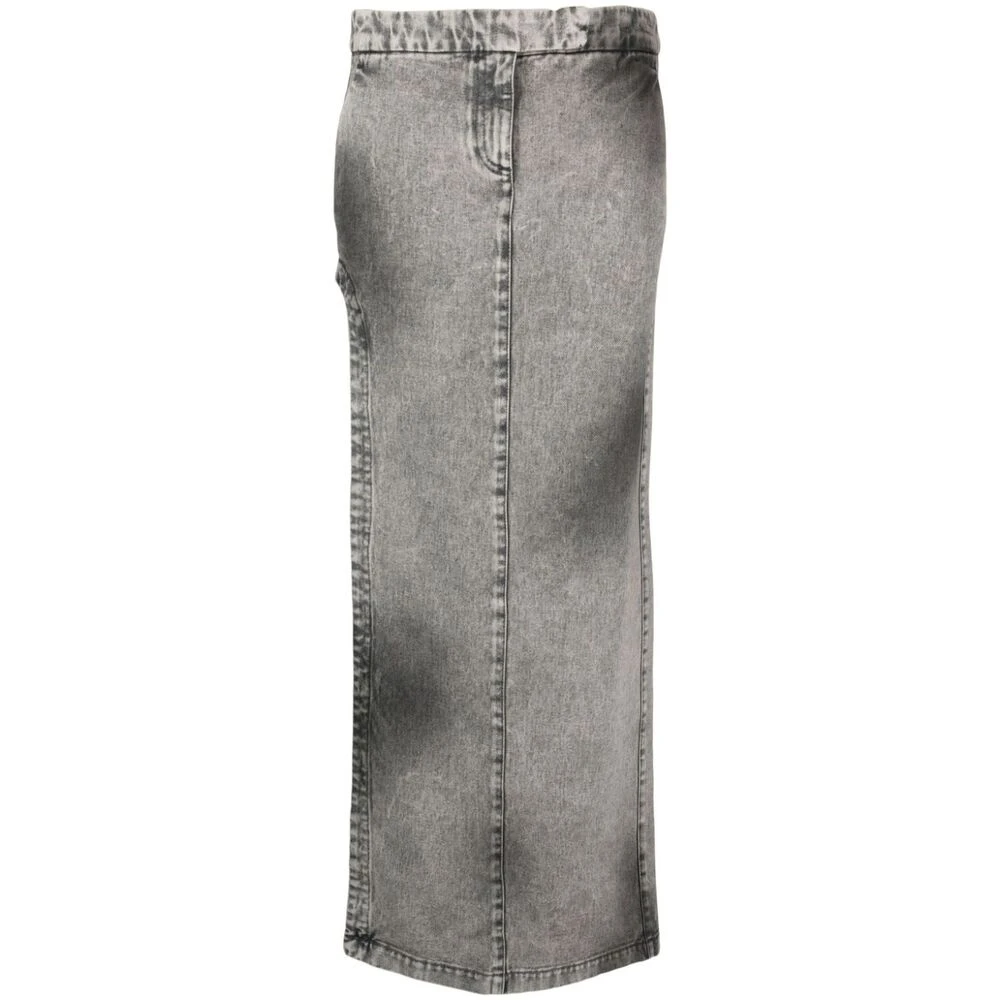 Alessandro Vigilante Stonewashed Denim Rok Gray Dames