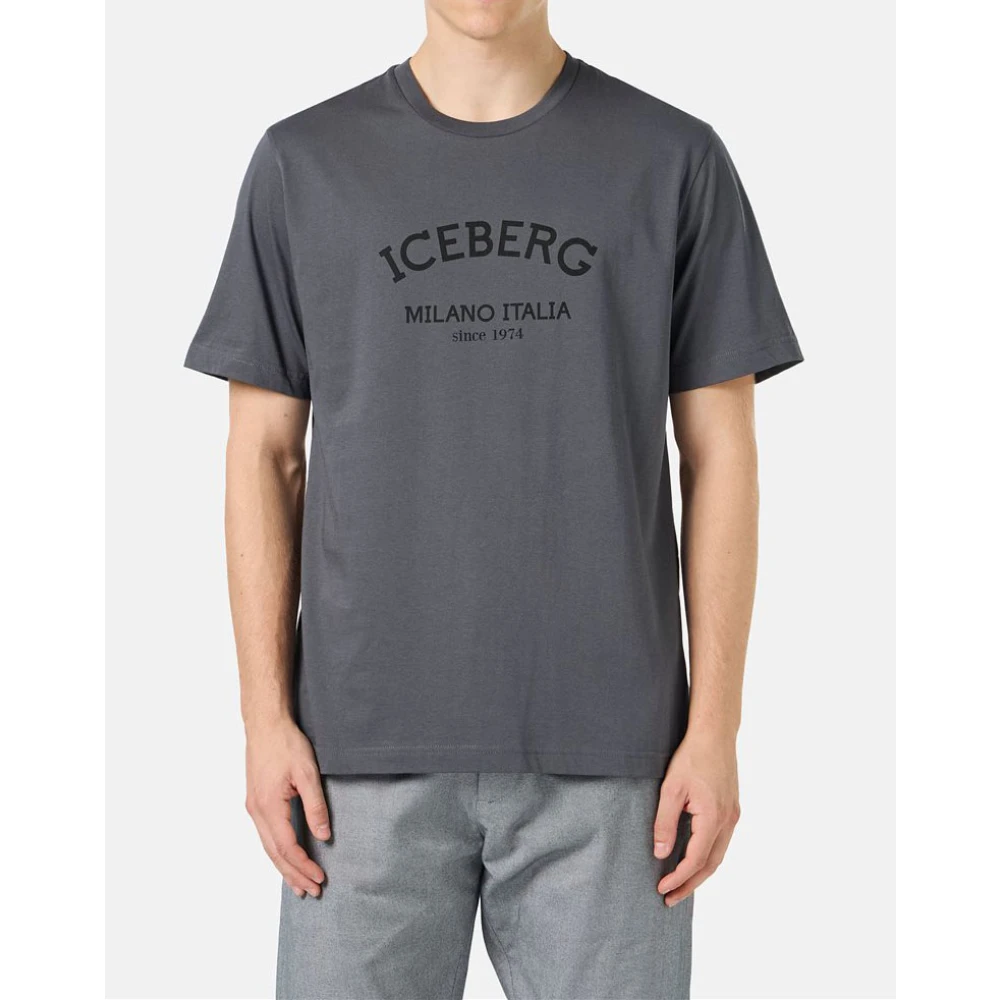 Iceberg T-shirt met ijsberglogo Gray Heren