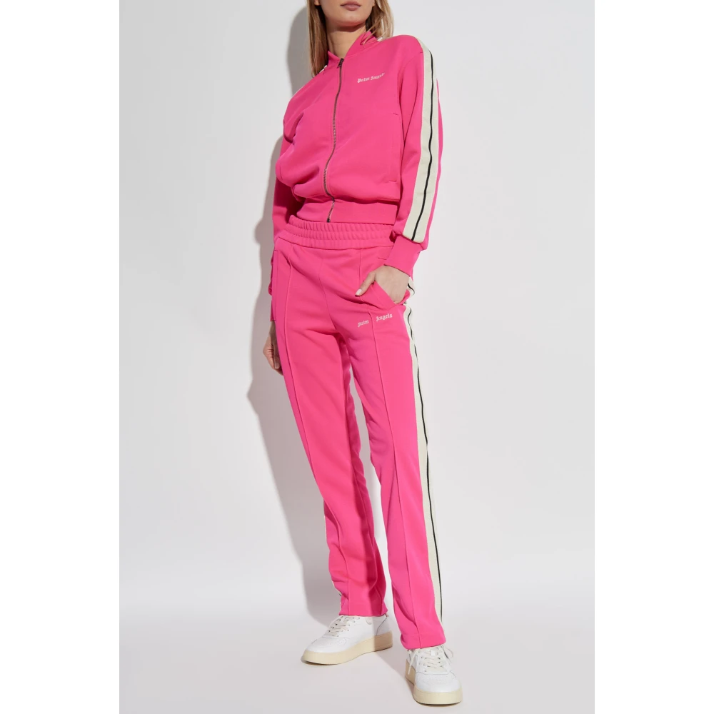 Palm Angels Sweatpants met logo Pink Dames