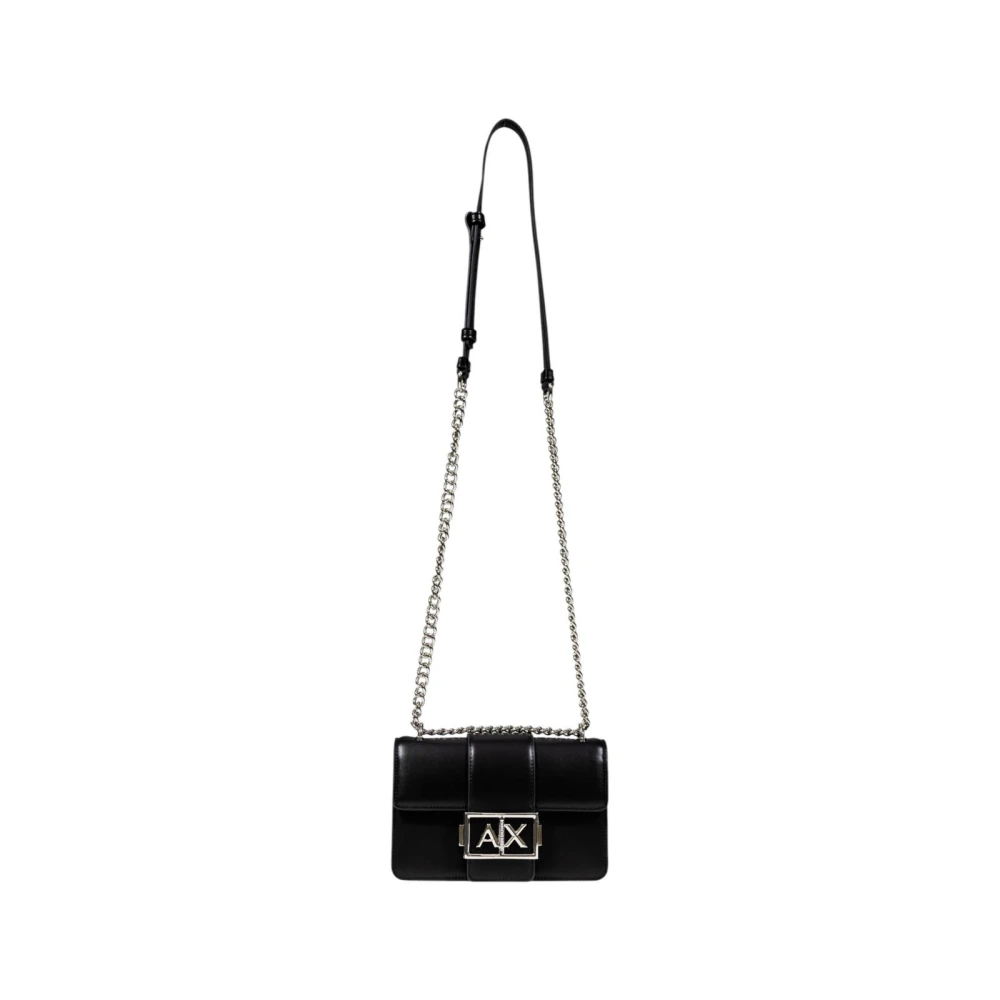 Armani Exchange Women's Black Cross Body Bags, One Size, Clip-Fastened Shoulder Bag