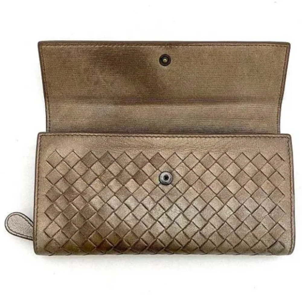 Bottega Veneta Vintage Pre-owned Leather wallets Brown Dames