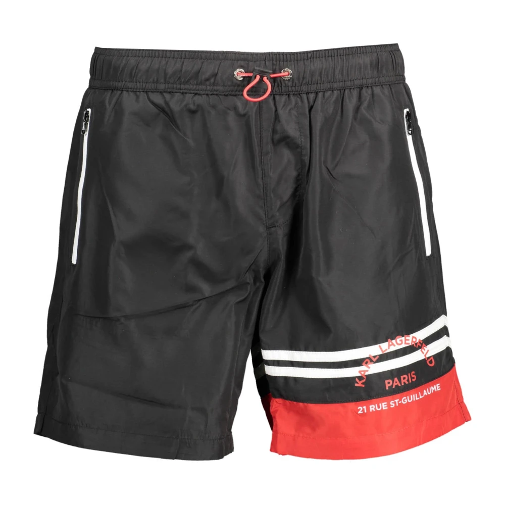 Karl Lagerfeld Men's Black Beachwear, M, Clothing