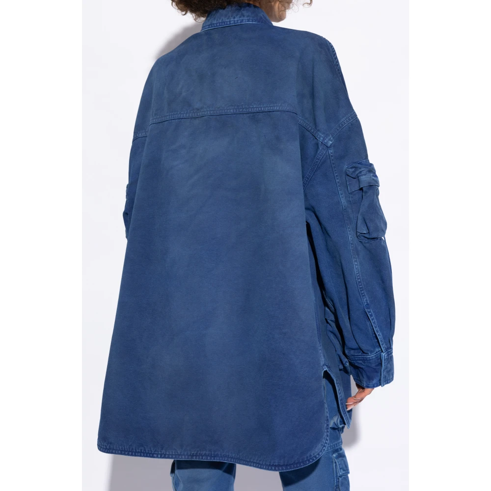 The Attico Denim jas Blue Dames
