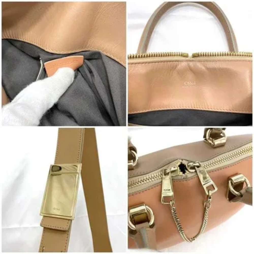 Chloé Pre-owned Leather handbags Beige Dames