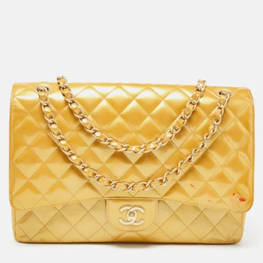 Chanel Vintage Pre-owned Leather chanel-bags Yellow Dames