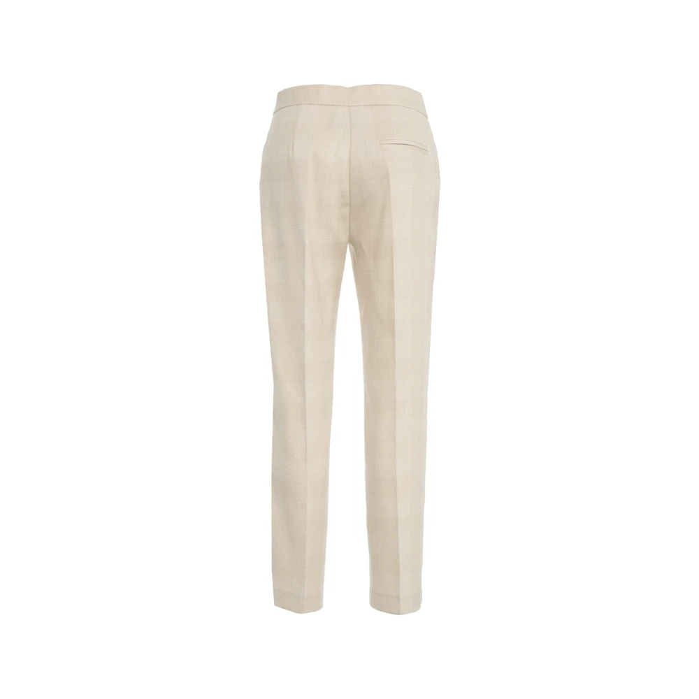 Kaos Beige Chino Glencheck Broek Black Dames