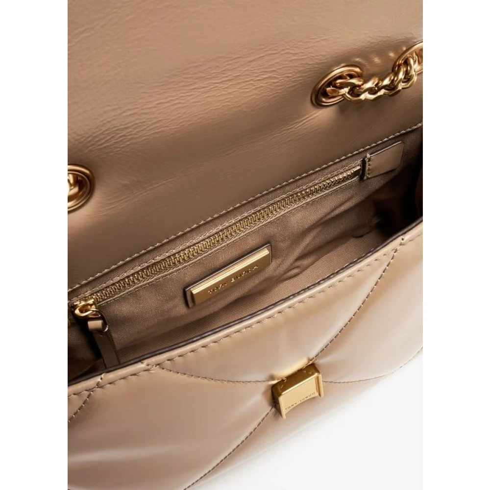 TORY BURCH Diamant Quilt Kleine Crossbody Tas Beige Dames