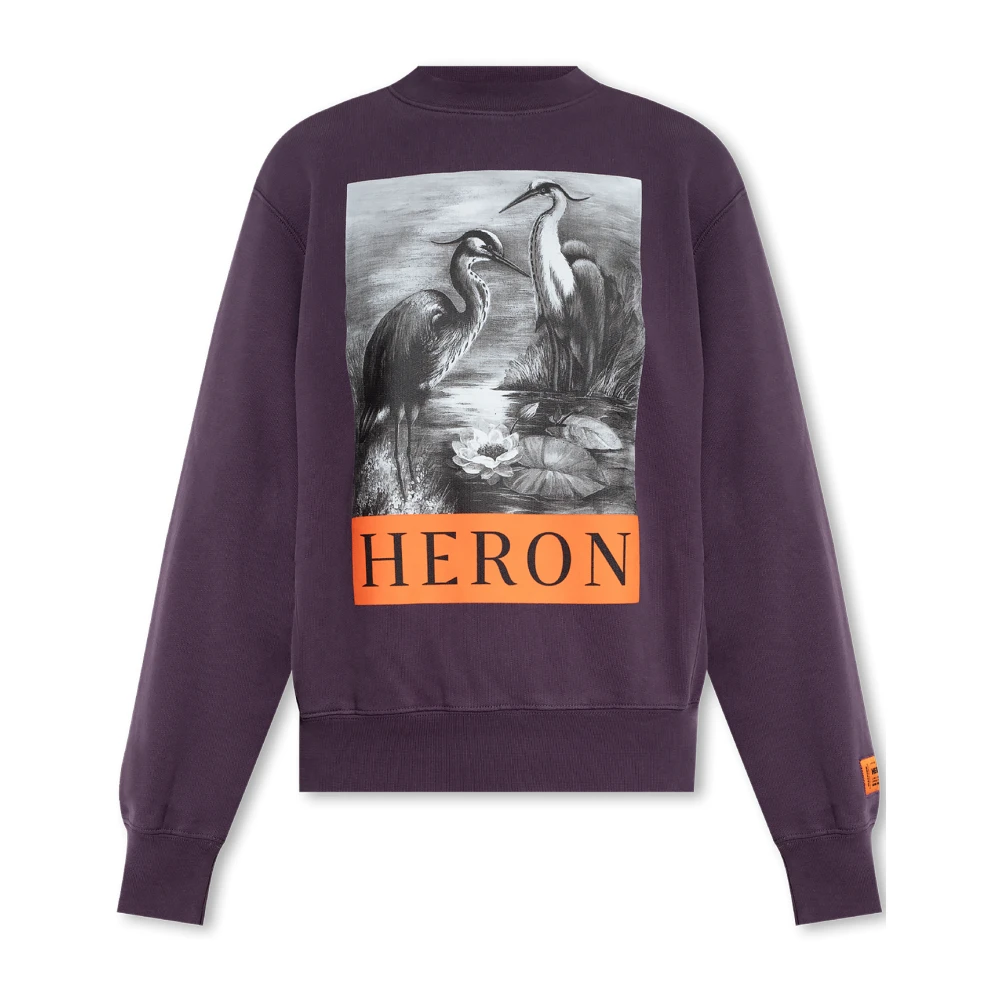Heron Preston Bedrukte sweatshirt Purple Dames