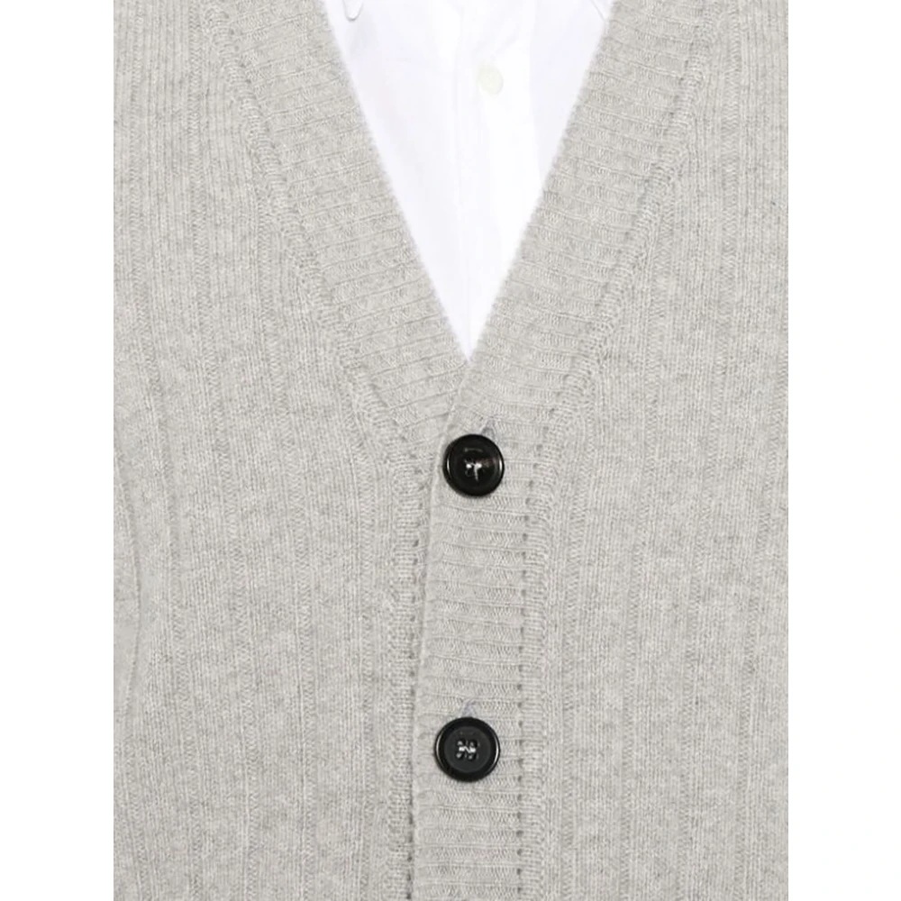 Drumohr Grijze Kasjmier-Wol Vest Gray Heren