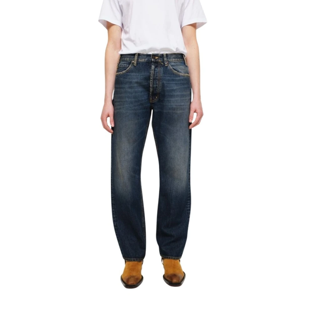 Cycle Indigo Denim Straight Leg Jeans Blue Heren