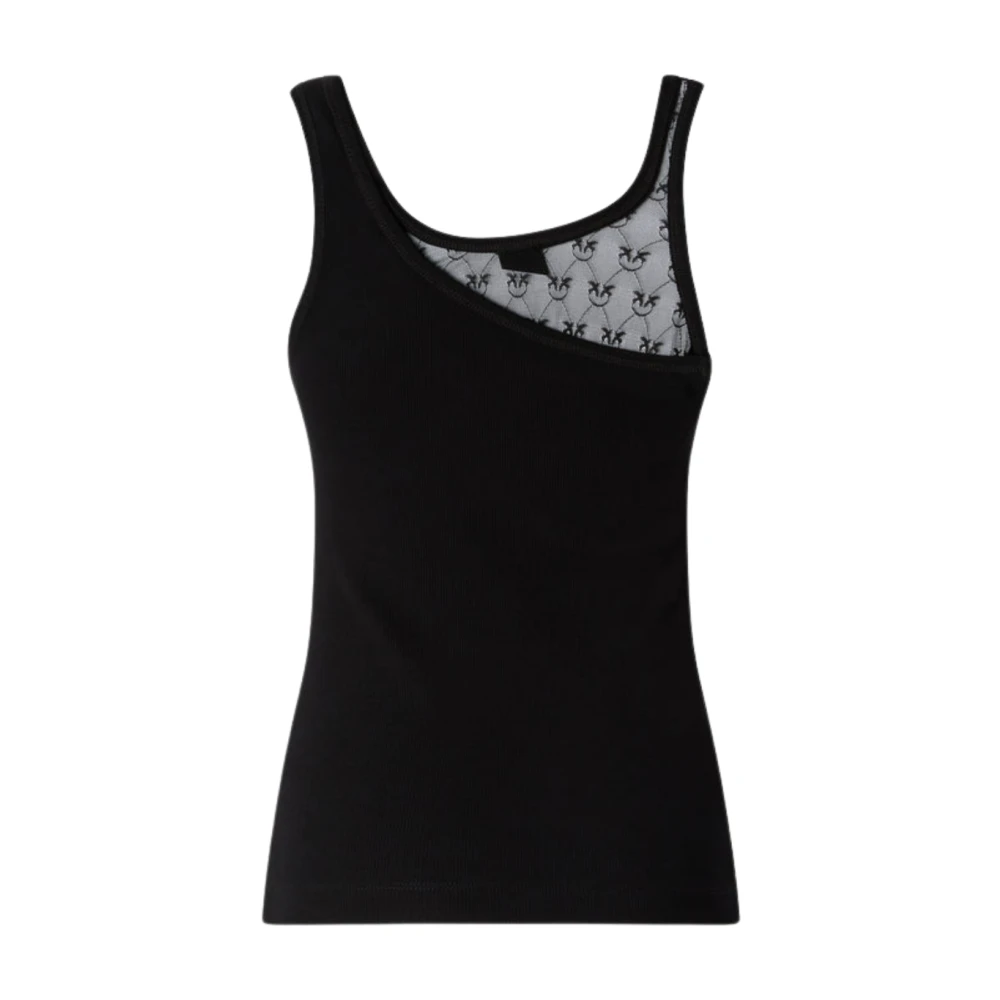 Pinko Women's Black Sleeveless Tops, Xs, Cupboard Canotta Costina
