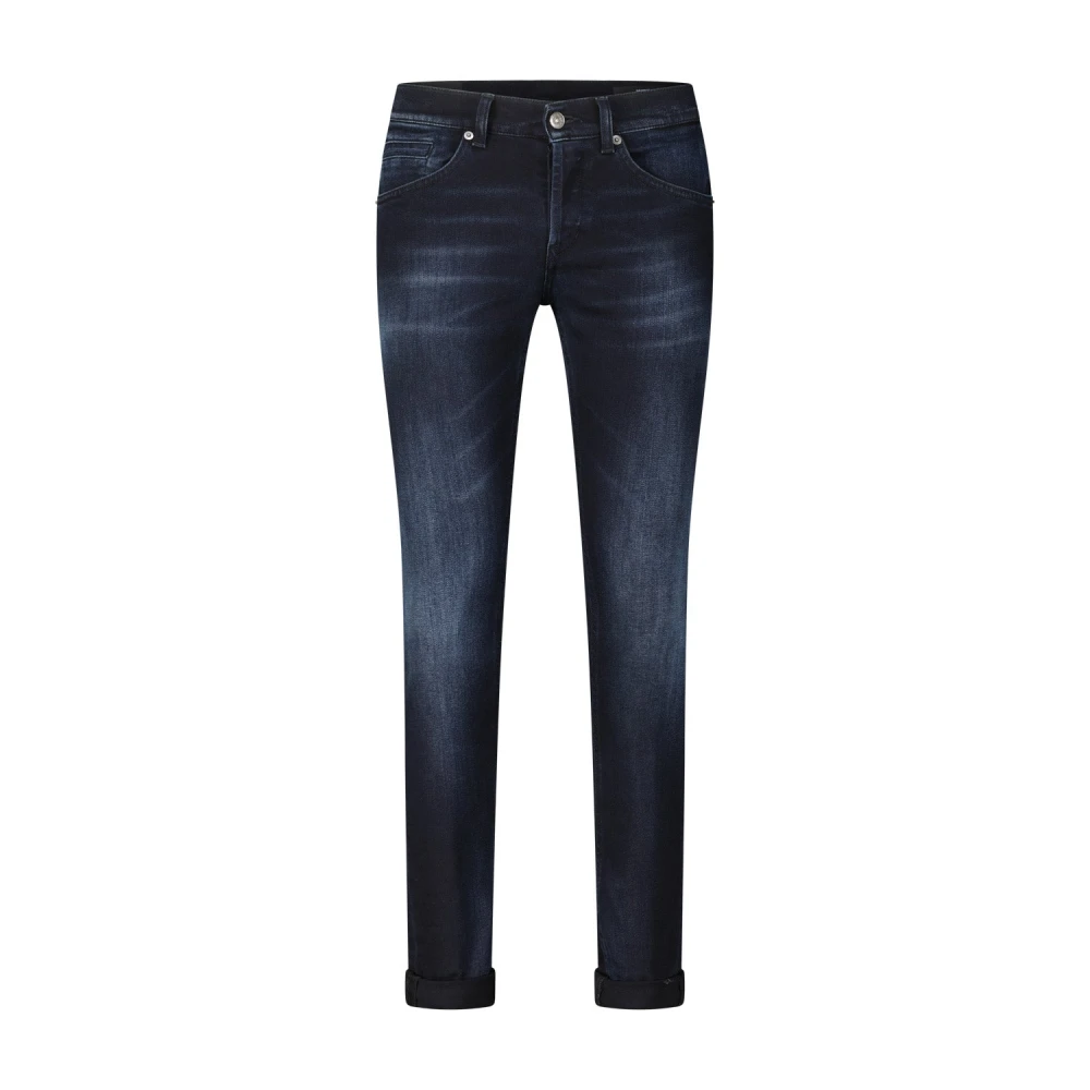 Dondup Heren Denim Jeans. Skinny Fit Made in Italy Blue Heren