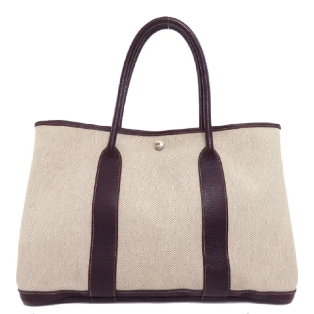 Hermès Vintage Pre-owned Fabric handbags Beige Dames