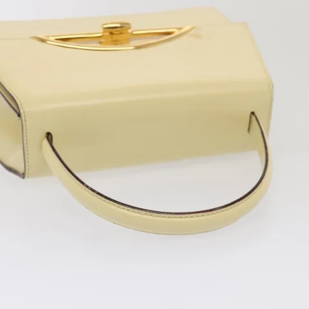 Celine Vintage Pre-owned Leather handbags Beige Dames