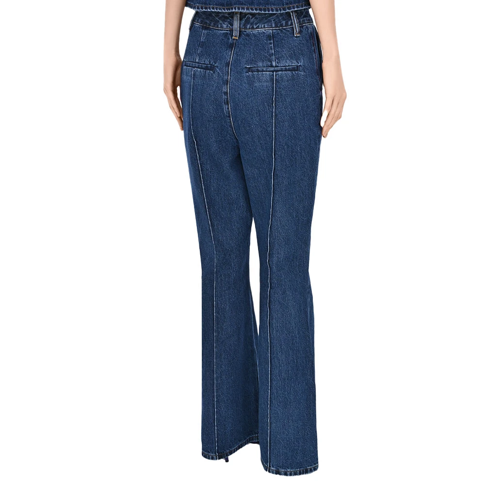 Self Portrait High-waisted Blauwe Jeans met Flare Blue Dames